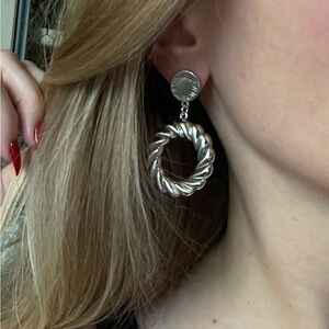 Vanessa Mooney Silver Round Earrings